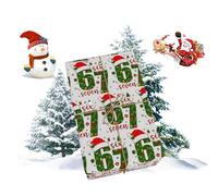 Funny 67 Meme Festive Wrapping Paper - Ideal for Teen and Adult Gifts, Wide 30in Roll for Easy Application, Makes Your Presents Stand Out with Creative Designs (#3,180 in)