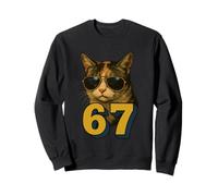 Funny 67 Meme Trend 6 7 Cat Six Seven Argot Viral pour Les Jeunes Sweatshirt