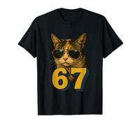 Funny 67 Meme Trend 6 7 Cat Six Seven Argot Viral pour Les Jeunes T-Shirt