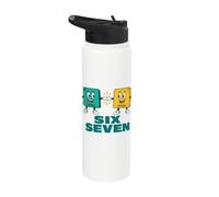 Funny 67 Science Teacher 6 7 Carbon Nitrogen Periodic Table Stainless Steel Insulated Water Bottle