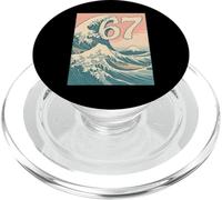 Funny 67 Six Seven Hokusai The Great Wave Vintage Japonais PopSockets PopGrip pour MagSafe