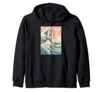 Funny 67 Six Seven Hokusai The Great Wave Vintage Japonais Sweat à Capuche