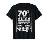 Funny 70 Year Old Fishing Apparel Vintage Gift for Dad Men T-Shirt