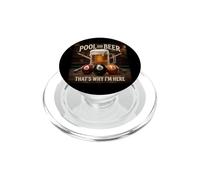 Funny 8-Ball Billiards Beer That's Why I'm Here PopSockets PopGrip pour MagSafe