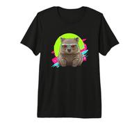 Funny 80s 90s Vintage Retro Australian Animal Lover Wombat T-Shirt Haut de Gamme