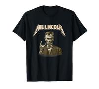 Funny 80s Metalcore Heavy Metal Music Band Abraham Lincoln T-Shirt