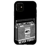Funny 80s Never Forget Cassette Player Geeky Audiophile Gift Coque pour iPhone 11