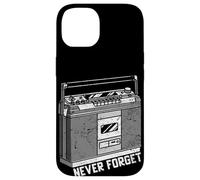 Funny 80s Never Forget Cassette Player Geeky Audiophile Gift Coque pour iPhone 14