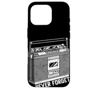 Funny 80s Never Forget Cassette Player Geeky Audiophile Gift Coque pour iPhone 16 Pro