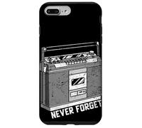 Funny 80s Never Forget Cassette Player Geeky Audiophile Gift Coque pour iPhone 7 Plus/8 Plus
