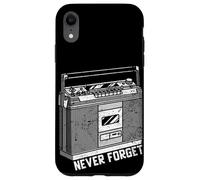 Funny 80s Never Forget Cassette Player Geeky Audiophile Gift Coque pour iPhone XR