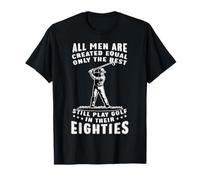 Funny 80th Birthday Golf Dad Play in Eighties Golfer Golfing T-Shirt