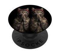 Funny 90s Rapper Cat Gen Z Retro Hip Hop 2 Cat Meme PopSockets PopGrip Adhésif
