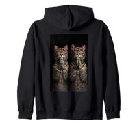 Funny 90s Rapper Cat Gen Z Retro Hip Hop 2 Cat Meme Sweat à Capuche