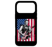 Funny Abraham Lincoln Guitare Drapeau USA Coque pour iPhone 17 Pro Max