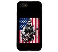 Funny Abraham Lincoln Guitare Drapeau USA Coque pour iPhone SE (2020) / 7/8