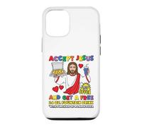 Funny Accept Jesus Pizza Meme Religieuse Satire Humour Coque pour iPhone 12/12 Pro