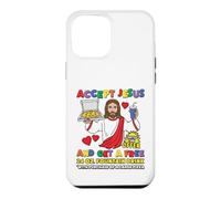 Funny Accept Jesus Pizza Meme Religieuse Satire Humour Coque pour iPhone 12 Pro Max