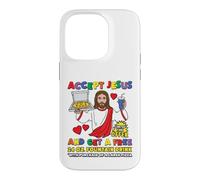 Funny Accept Jesus Pizza Meme Religieuse Satire Humour Coque pour iPhone 14 Pro