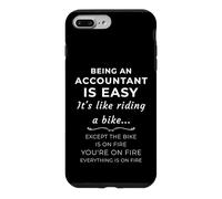 Funny Accountant Bike on Fire Humour Sarcastic Finance Design Coque pour iPhone 7 Plus/8 Plus