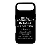 Funny Accountant Bike on Fire Humour Sarcastic Finance Design Coque pour iPhone Air