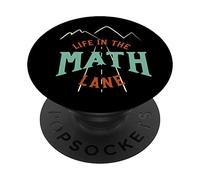 Funny Accounting Pun Life in The Math Lane, Maths Humour PopSockets PopGrip Adhésif
