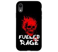 Funny Adult Humor, Skull on Fire Fueled by Rage Coque pour iPhone XR