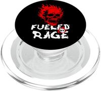 Funny Adult Humor, Skull on Fire Fueled by Rage PopSockets PopGrip pour MagSafe