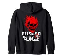 Funny Adult Humor, Skull on Fire Fueled by Rage Sweat à Capuche