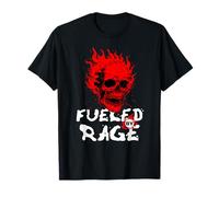 Funny Adult Humor, Skull on Fire Fueled by Rage T-Shirt
