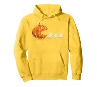 Funny Adventure Halloween Citrouille Mangeant des fantômes Sweat à Capuche, Unisexe pour Adultes, Citron, XL