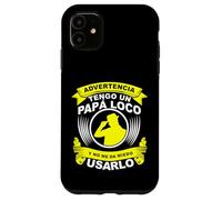 Funny Advertencia Tengo Un Papa Loco Y No Me Da Miedo Usarlo Coque pour iPhone 11