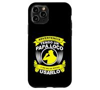 Funny Advertencia Tengo Un Papa Loco Y No Me Da Miedo Usarlo Coque pour iPhone 11 Pro