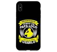 Funny Advertencia Tengo Un Papa Loco Y No Me Da Miedo Usarlo Coque pour iPhone XS Max