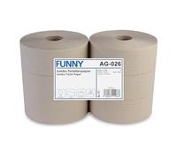 Funny AG 026 Jumbo Rouleau de papier toilette, simple pli, recy iamètre 25 cm (lot de 6)