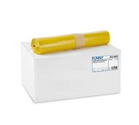 Funny AG-883 Rouleau de 250 Sacs Poubelle Enroulé 120L Type 60 1er Pack (1 x 250 pièces) Jaune
