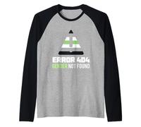 Funny Agender Pride Flag Error 404 Sexe introuvable Manche Raglan