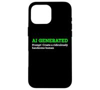 Funny AI Generated Create Ridiculement Handsome Human Mens Coque pour iPhone 16 Pro Max