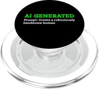 Funny AI Generated Create Ridiculement Handsome Human Mens PopSockets PopGrip pour MagSafe