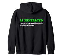 Funny AI Generated Create Ridiculement Handsome Human Mens Sweat à Capuche