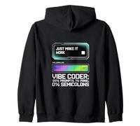 Funny AI Vibe Coder 99% Invite 1% Panique 0% Point-Virgule Humour Sweat à Capuche