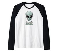 Funny Alien Abduction UFO Extraterrestrial Humor Design Manche Raglan