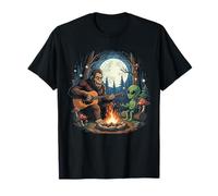Funny Alien and Bigfoot Campfire Sasquatch Randonnée Amis T-Shirt