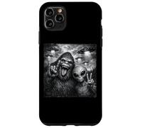 Funny Alien and Bigfoot Selfie UFO Rock on Sign Sasquatch Coque pour iPhone 11 Pro Max