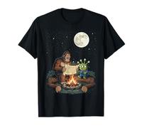 Funny Alien Bigfoot Campfire Sasquatch UFO Space Friends Fun T-Shirt