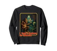 Funny Alien Bigfoot UFO I Don't Believe in Humans Cryptid Sweatshirt