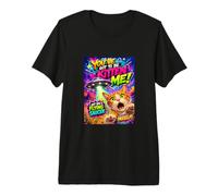 Funny Alien Cat Flying Saucer Graffiti Artwork Cartoon T-Shirt Haut de Gamme