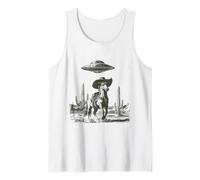 Funny Alien OVNI Cowboy Cheval Désert Cactus Western Graphic Débardeur