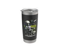 Funny Alien Soccer I Live Here Meme Boba Tea Design Gobelet isotherme en acier inoxydable double paroi