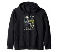 Funny Alien Soccer I Live Here Meme Boba Tea Design Sweat à Capuche